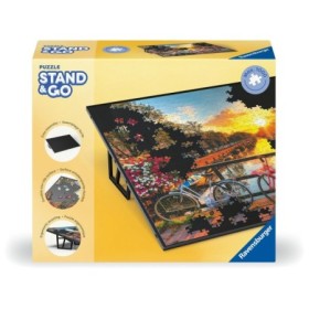 Suport portabil pentru puzzle cu design elegant negru pentru puzzle orizontal de 50 x 70 cm